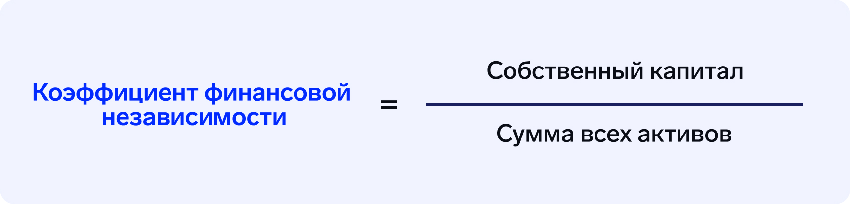 Коэффициент финансовой независимости определяется как отношение. Коэффициент финансовой независимости определяется как отношение